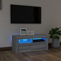  Tv-meubel met LED-verlichting 90x35x40 cm grijs sonoma eiken