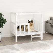  Hondenmand 105,5x83,5x100 cm massief grenenhout wit