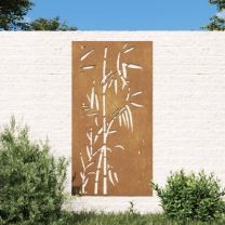  Wanddecoratie tuin bamboe-ontwerp 105x55 cm cortenstaal