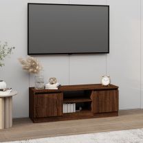  Tv-meubel met deur 102x30x36 cm bruineikenkleurig