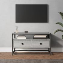  Tv-meubel 80x35x45 cm bewerkt hout grijs sonoma eikenkleurig