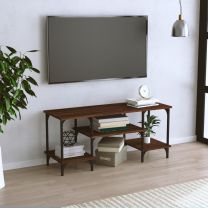  Tv-meubel 102x35x45,5 cm bewerkt hout bruineikenkleurig