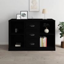  Dressoir 104,5x35,5x67,5 cm bewerkt hout zwart