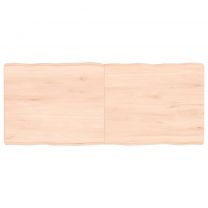  Tafelblad natuurlijke rand 120x50x6 cm massief eikenhout