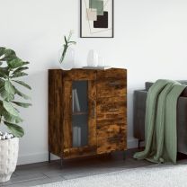  Dressoir 69,5x34x90 cm bewerkt hout gerookt eikenkleurig