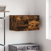  Wandkast 60x36,5x35 cm bewerkt hout gerookt eikenkleurig