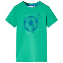 Kindershirt met voetbalprint 104 groen