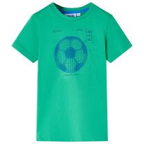 Kindershirt met voetbalprint 128 groen