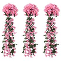  Kunstbloemslingers 3 st 85 cm roze