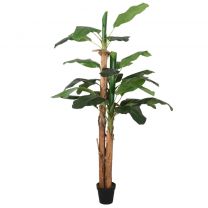  Kunstplant bananenboom 9 bladeren 120 cm groen