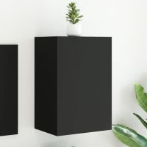  Tv-wandmeubel 40,5x30x60 cm bewerkt hout zwart