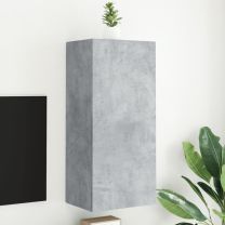  Tv-wandmeubel 40,5x30x90 cm bewerkt hout betongrijs