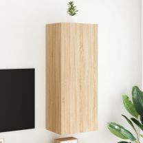  Tv-wandmeubel 40,5x30x102 cm bewerkt hout sonoma eikenkleurig