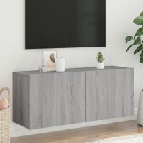  Tv-meubel wandgemonteerd 100x30x41 cm grijs sonoma eikenkleurig
