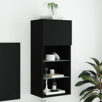 Tv-meubel met LED-verlichting 40,5x30x90 cm zwart