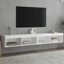  Tv-meubels met LED-verlichting 2 st 100x30x30 cm wit
