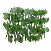  Kunstplant druivenblad op latwerk uittrek baar 180x30 cm groen