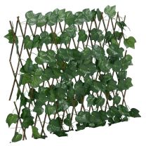  Kunstplant druivenblad op latwerk uittrekbaar 190x60 cm groen
