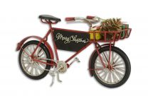 A TIN MODEL OF A BICYCLE IN CHRISTMAS STYLE