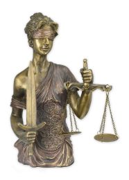 POLYRESIN BUSTE VAN LADY JUSTICE