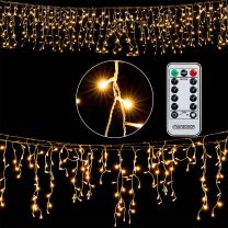 Regenlicht ketting LED Kerstmis warm wit 10m met afstandsbediening