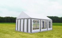Classic Plus Feest-tent PVC 4x6x2 mtr in Wit-Grijs