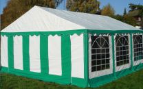 Classic Plus Feest-tent PVC 4x6x2 mtr in Wit-Groen