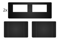 Zijwandenset | Easy up 3×6 m – Professional | Heavy duty PVC , kleur Zwart