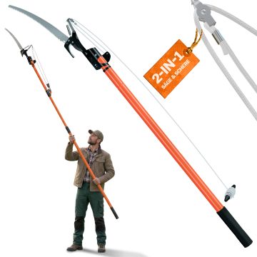 Telescopische Takkenzaag met Snoeischaar Oranje 2,60m