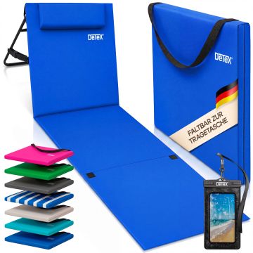 Strandmat Blauw 158x56x46cm gestoffeerd