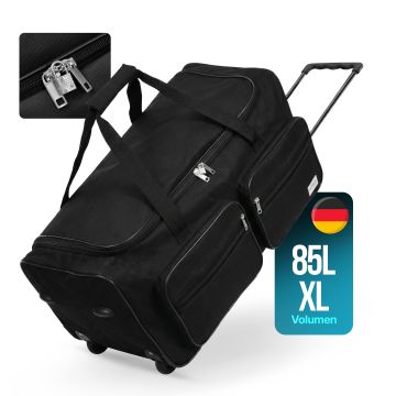 Reistas op Wielen Zwart 85L