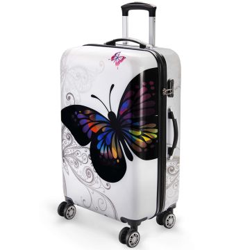 Reiskoffer Butterfly L Polycarbonaat 66L 68x43x27cm