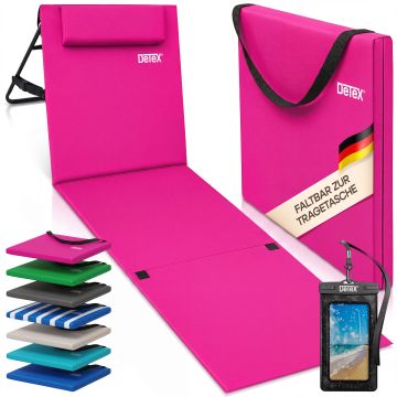 Roze strandmat 158x56x46cm gestoffeerd