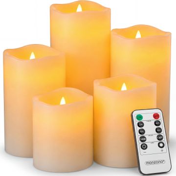 LED Kaarzen 5 stuks Was incl Afstandsbediening
