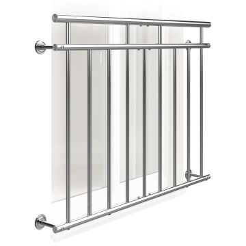 Balkonhek RVS 90x128cm