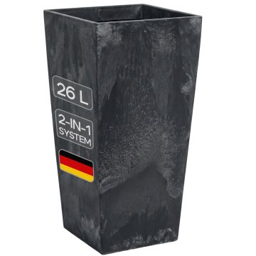 Bloempot Betonlook Antraciet 26L
