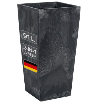 Bloempot Betonlook Antraciet 91L