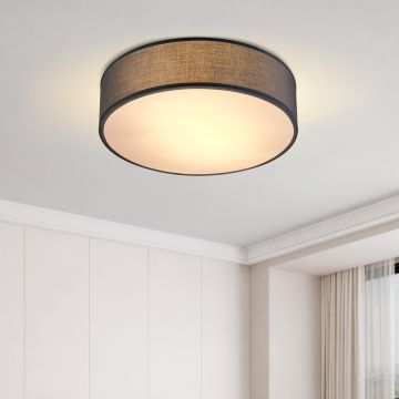 Plafondlamp Grijs Stof ø30cm