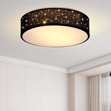 Plafondlamp Zwart Stof ø38cm