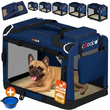 Hondentransportbox Blauw M 60x42x44cm