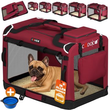 Hondentransportbox Donker Rood M 60x42x44cm