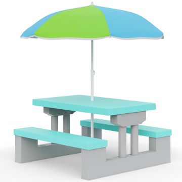 Picknicktafel voor Kinderen Munt met Parasol