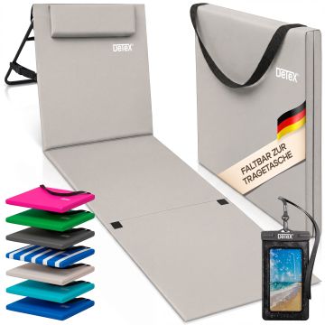 Strandmat beige 158x56x46cm gewatteerd