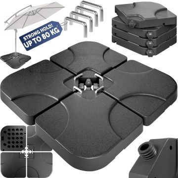Parasolvoet 4 delig vulbaar afm. 105x105x7cm