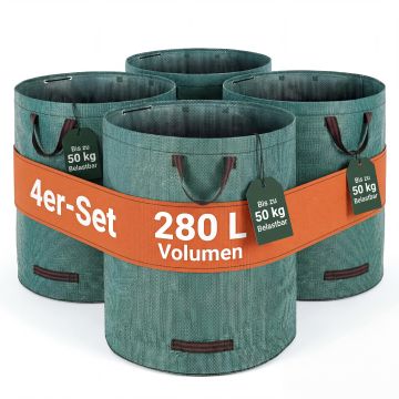 Tuinafvalzak Set van 4 x 280 Liter Groen
