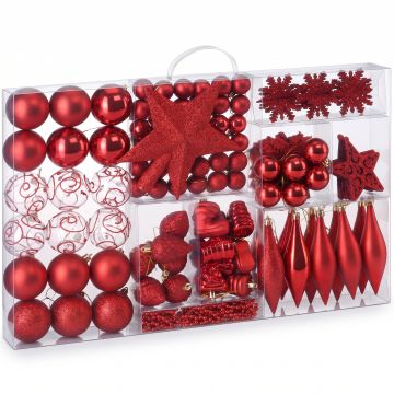 Kerstballen Rood 102 stuks