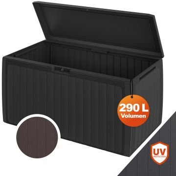 Kussenbox Board Plus Antraciet 290L met wielen