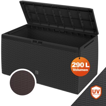 Kussenbox Rato Plus Antraciet 290L met wielen