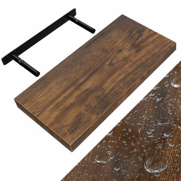 Wandplank Zwevend Donkere Eik MDF 50x23x3,8cm
