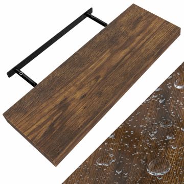 Wandplank Zwevend Donkere Eik MDF 70x23x3,8cm